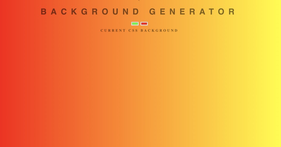 Screenshot of Background Color Generator